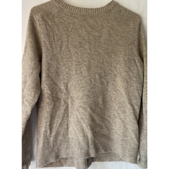 Pendleton Women Lambswool Cardigan Sweater Tan Petite Medium M PM Classic - Picture 2 of 8